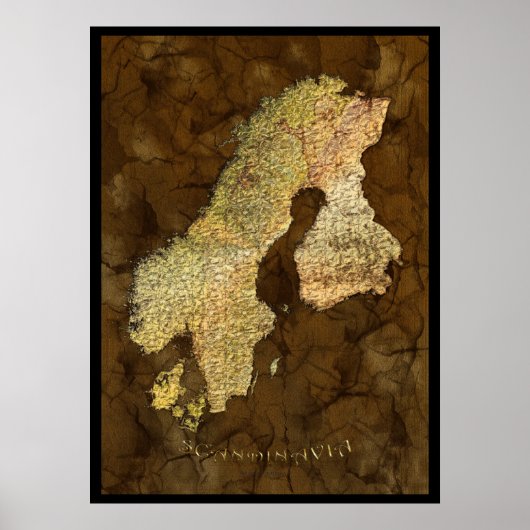 SCANDINAVIAN MAP Art Poster III (Voorkant)