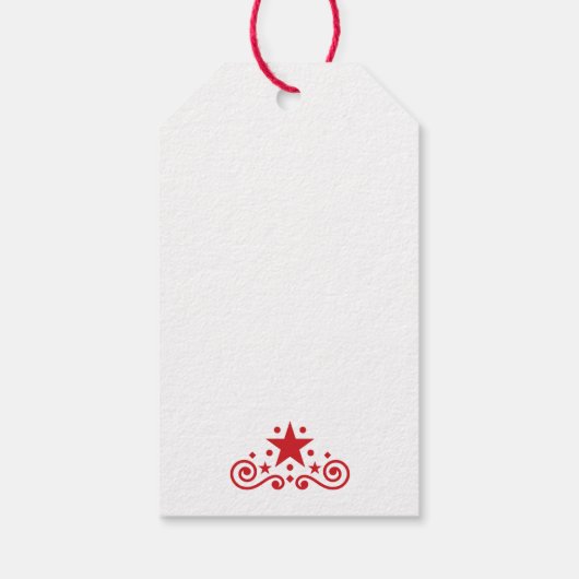 SCANDINAVIAN MERRY CHRISTMAS GIFT LABEL CUSTOM CADEAULABEL (Achterkant)