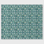 Scandinavian Merry Christmas Tree Winter Snow Cadeaupapier (Vlak)