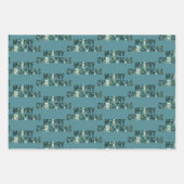 Scandinavian Merry Christmas Tree Winter Snow Inpakpapier Vel (Voorkant 3)