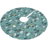 Scandinavian Merry Christmas Tree Winter Snow Kerstboom Rok (Gekanteld)