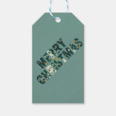 Scandinavian Merry Christmas Typography Cadeaulabel (Voorkant)