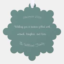 Scandinavian Merry Christmas Typography Ornament Kaart