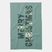 Scandinavian Merry Christmas Typography Theedoek (Verticaal)