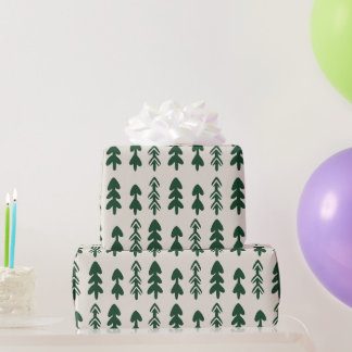 Scandinavian Minimal Christmas Tree Gift Wrapping  Cadeaupapier