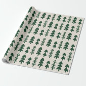 Scandinavian Minimal Christmas Tree Gift Wrapping  Cadeaupapier (Uitgerold)