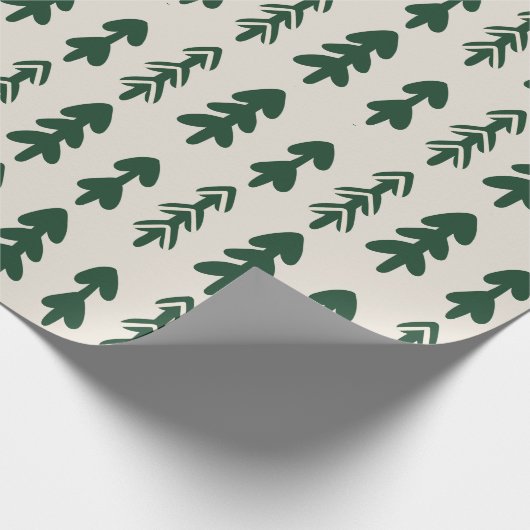 Scandinavian Minimal Christmas Tree Gift Wrapping  Cadeaupapier (Hoek)