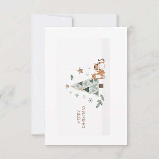 ❄️🎄 Scandinavian Minimalist Christmas Card Image Bedankkaart (Voorkant)