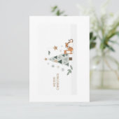 ❄️🎄 Scandinavian Minimalist Christmas Card Image Bedankkaart (Staand voorkant)