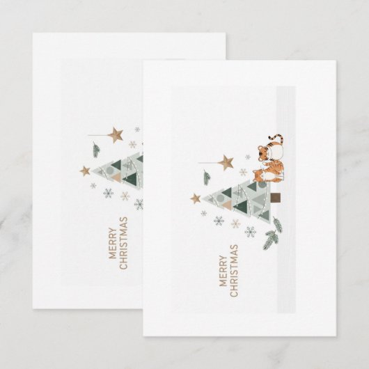 ❄️🎄 Scandinavian Minimalist Christmas Card Image Bedankkaart (Voorkant / Achterkant)