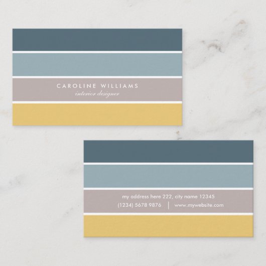 Scandinavian minimalist elegant modern lines card visitekaartje (Voorkant / Achterkant)