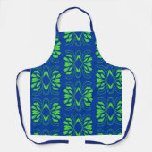 Scandinavian Mod Blue All over Print Apron Schort (Voorkant)