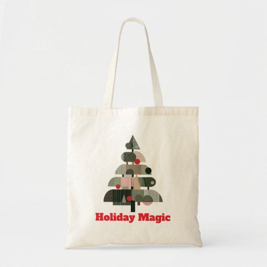 Scandinavian Modern Christmas Tree Tote Bag (Voorkant)