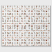 Scandinavian Nordic Folk Art Christmas Cadeaupapier (Vlak)