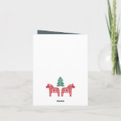 Scandinavian Nordic Folk art Fable Christmas Feestdagen Kaart (Achterkant)