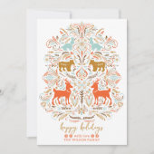 Scandinavian Nordic Folk art Fable Christmas Feestdagenkaart (Voorkant)