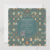 Scandinavian Ornament Christmas Party Invitation Kaart (Achterkant)