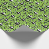 Scandinavian Owl Folk Art Cadeaupapier (Hoek)