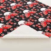 Scandinavian Owl Folk Art Fleece Blanket Sherpa Deken (3/4)