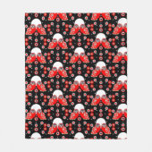 Scandinavian Owl Folk Art Fleece Deken (Voorkant)