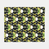 Scandinavian Owl Folk Art Fleece Deken (Voorkant (Horizontaal))