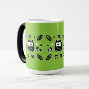 Scandinavian Owl Folk Art Gift Magische Mok