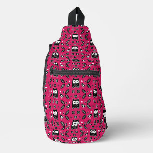 Scandinavian Owl Folk Art Gift Sling Bag