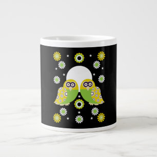 Scandinavian Owl Folk Art Grote Koffiekop