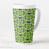 Scandinavian Owl Folk Art Latte Mok (Rechterhoek)