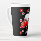 Scandinavian Owl Folk Art Latte Mok (Linkerhoek)