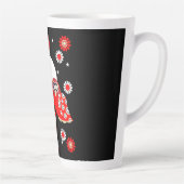 Scandinavian Owl Folk Art Latte Mok (Rechts)