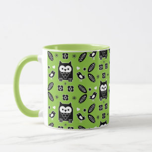 Scandinavian Owl Folk Art Mok