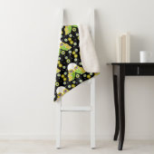 Scandinavian Owl Folk Art Sherpa Blanket Deken (In situ)