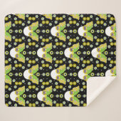 Scandinavian Owl Folk Art Sherpa Blanket Deken (Voorkant (horizontaal))