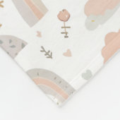 Scandinavian Pastel Baby Nursery Blanket | Soft Fleece Deken (Hoek)