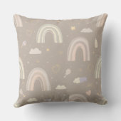 Scandinavian Pastel Nursery Pillow | Soft Rainbows Kussen (Achterkant)