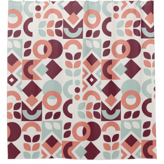 Scandinavian pattern design. Simple modern retro b Douchegordijn (Voorkant)