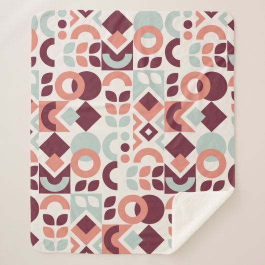 Scandinavian pattern design. Simple modern retro b Sherpa Deken (Voorkant)