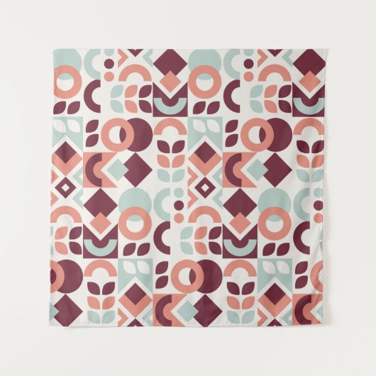 Scandinavian pattern design. Simple modern retro b Wandkleed (Voorkant)