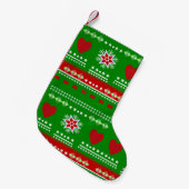 Scandinavian Pattern Kleine Kerstsok (Voorkant (Hangend))