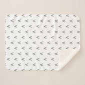 Scandinavian Pattern | Minimalistisch Scandi Moder Sherpa Deken (Voorkant (horizontaal))