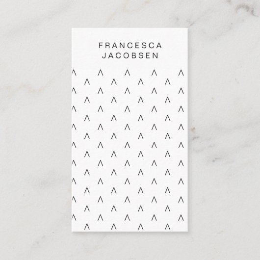 Scandinavian Pattern | Minimalistisch Scandi Moder Visitekaartje (Voorkant)