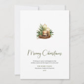 Scandinavian Pine Wreath Printable Christmas Card Feestdagenkaart (Voorkant)