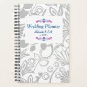 Scandinavian Pink Floral Pattern Planner (Voorkant)