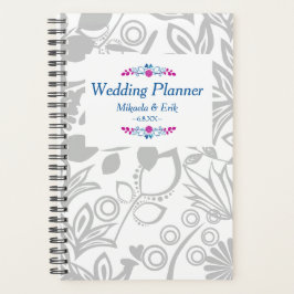 Scandinavian Pink Floral Pattern Planner
