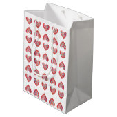 Scandinavian Red Heart Medium Gift Bag Cadeauzakje (Achterkant Gekanteld)