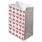 Scandinavian Red Heart Medium Gift Bag Medium Cadeauzakje (Voorkant Gekanteld)