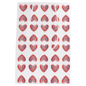 Scandinavian Red Heart Medium Gift Bag Medium Cadeauzakje (Achterkant)