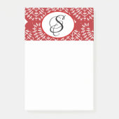 Scandinavian Red Heart Monogram Post Post-it® Notes (Voorkant)