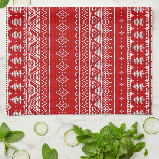 Scandinavian red jumper theedoek